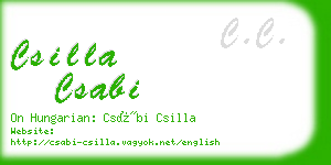 csilla csabi business card